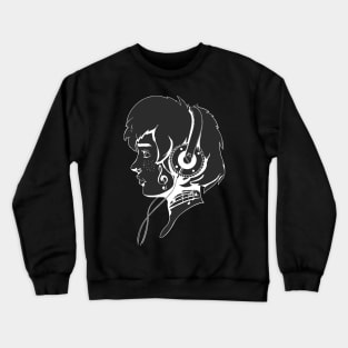 Girl with headphones Crewneck Sweatshirt